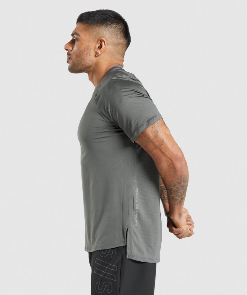 Men's Gymshark Steve Cook T-Shirts Grey | CA N13687